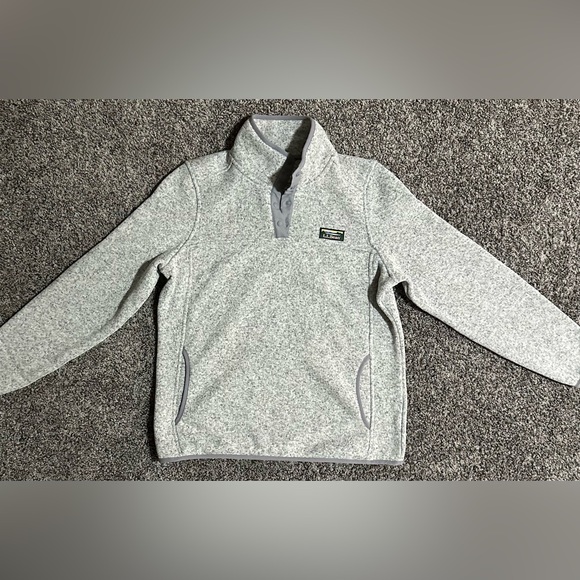 Brand new Women's L.L. BEAN Sweater Fleece Pullover Size M Pet in Pewter Color - Picture 2 of 6